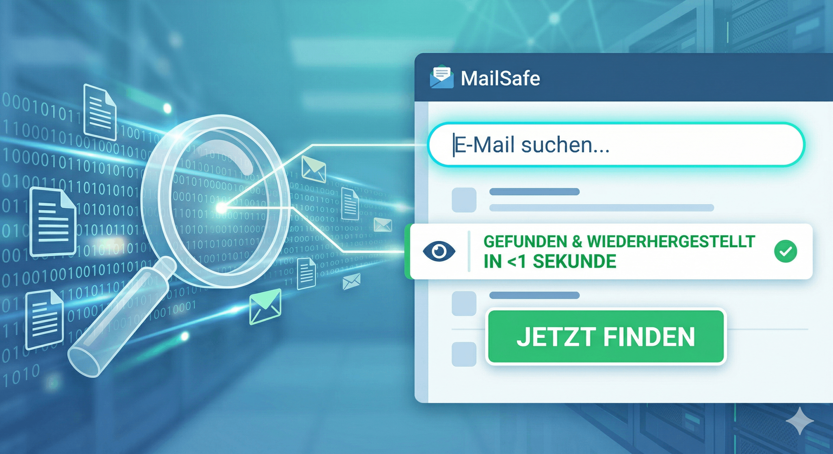 Nie wieder E-Mails suchen: MailSafe Volltextsuche & Wiederherstellung in Sekunden